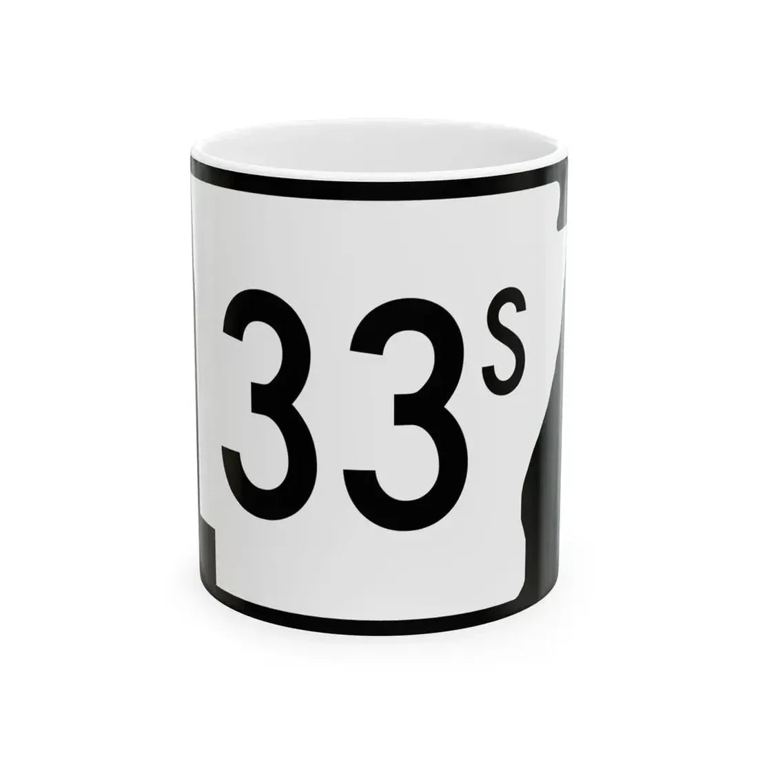 Arkansas 33S (Arkansas) (Road Sign) White Coffee Mug 11oz - Go Mug Yourself
