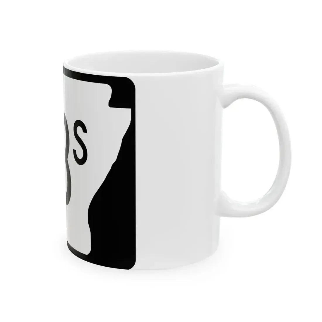 Arkansas 33S (Arkansas) (Road Sign) White Coffee Mug - Go Mug Yourself