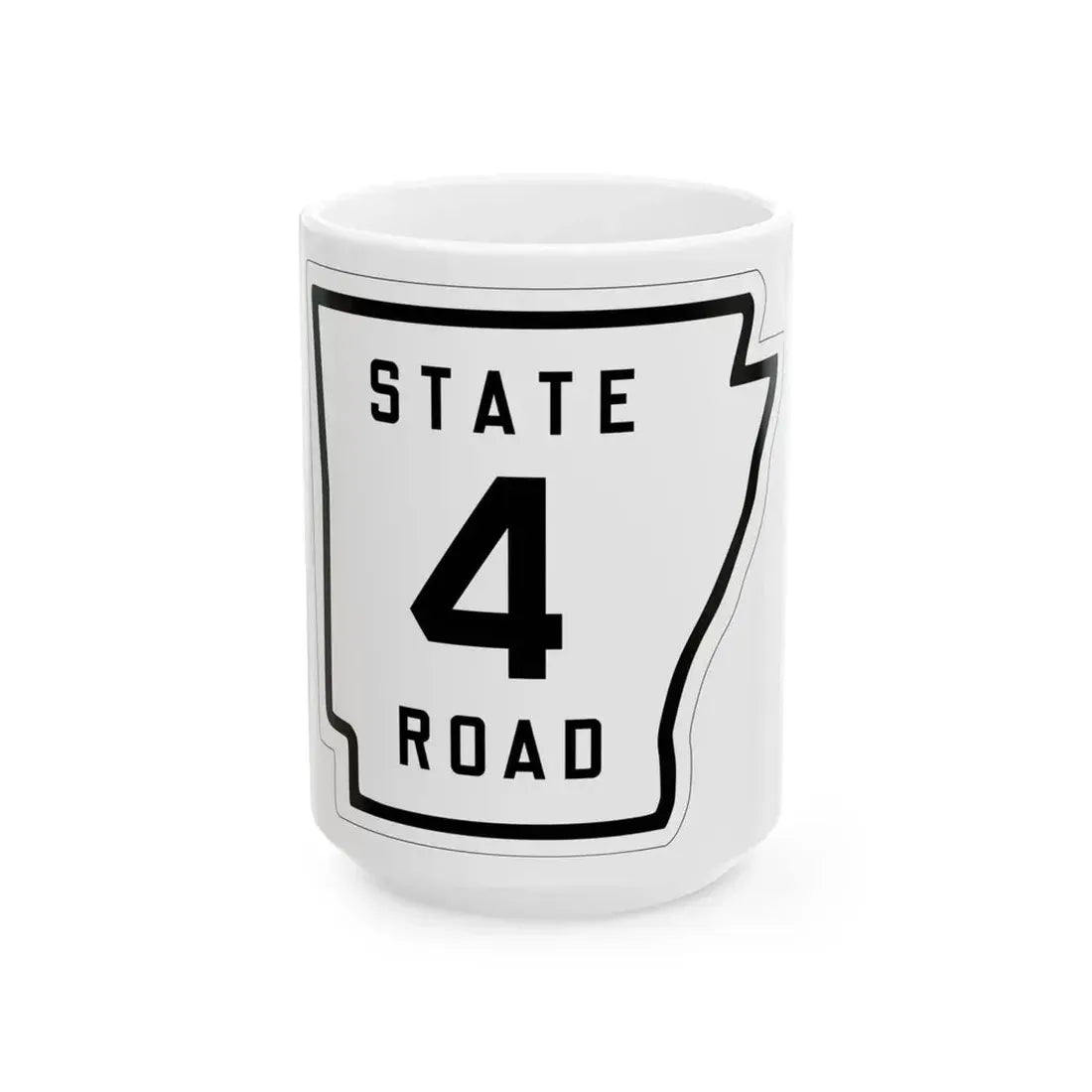 Arkansas 4 1926 (Arkansas) (Road Sign) White Coffee Mug 15oz - Go Mug Yourself