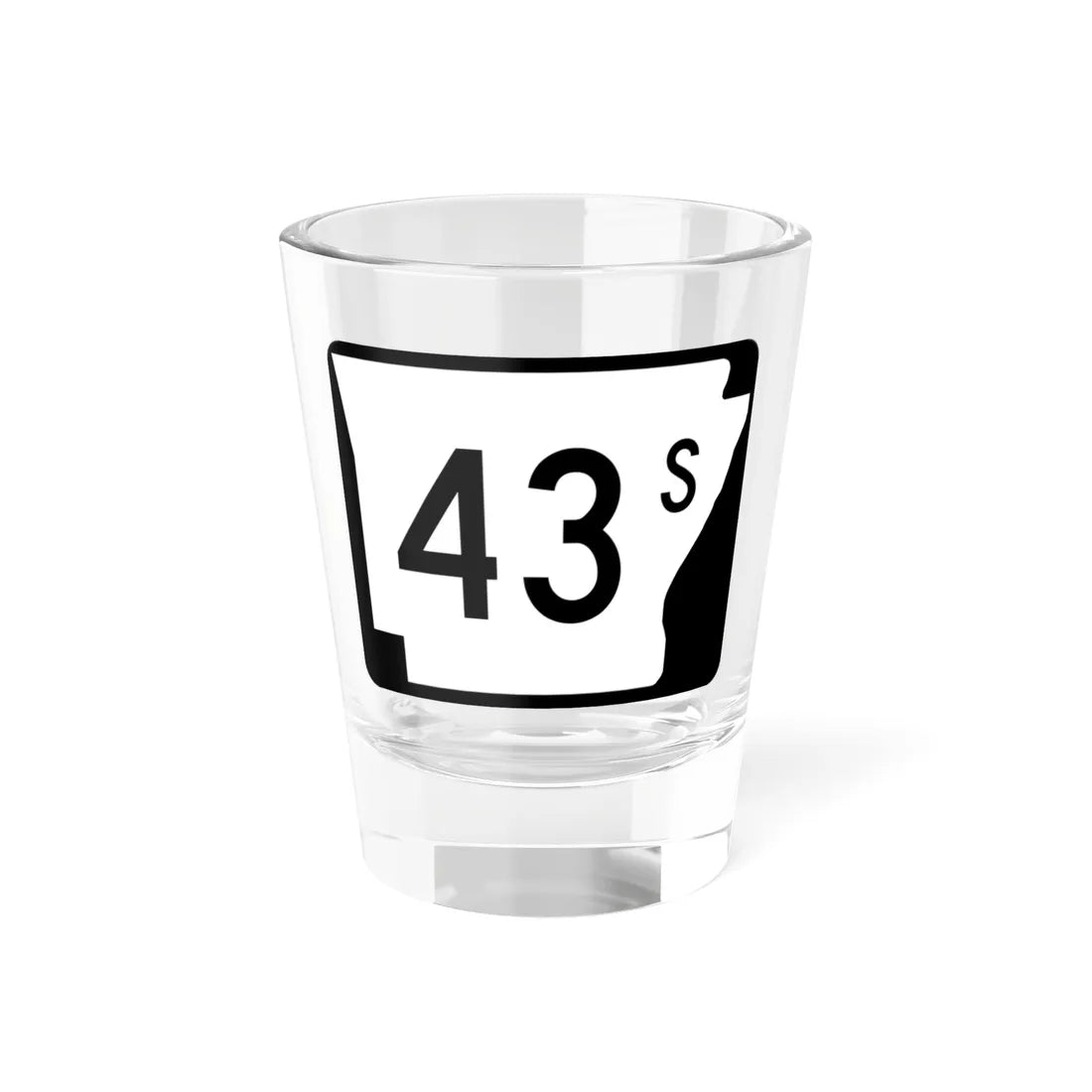 Arkansas 43S (Arkansas) (Road Sign) Shot Glass 1.5oz 1.5oz - Go Mug Yourself