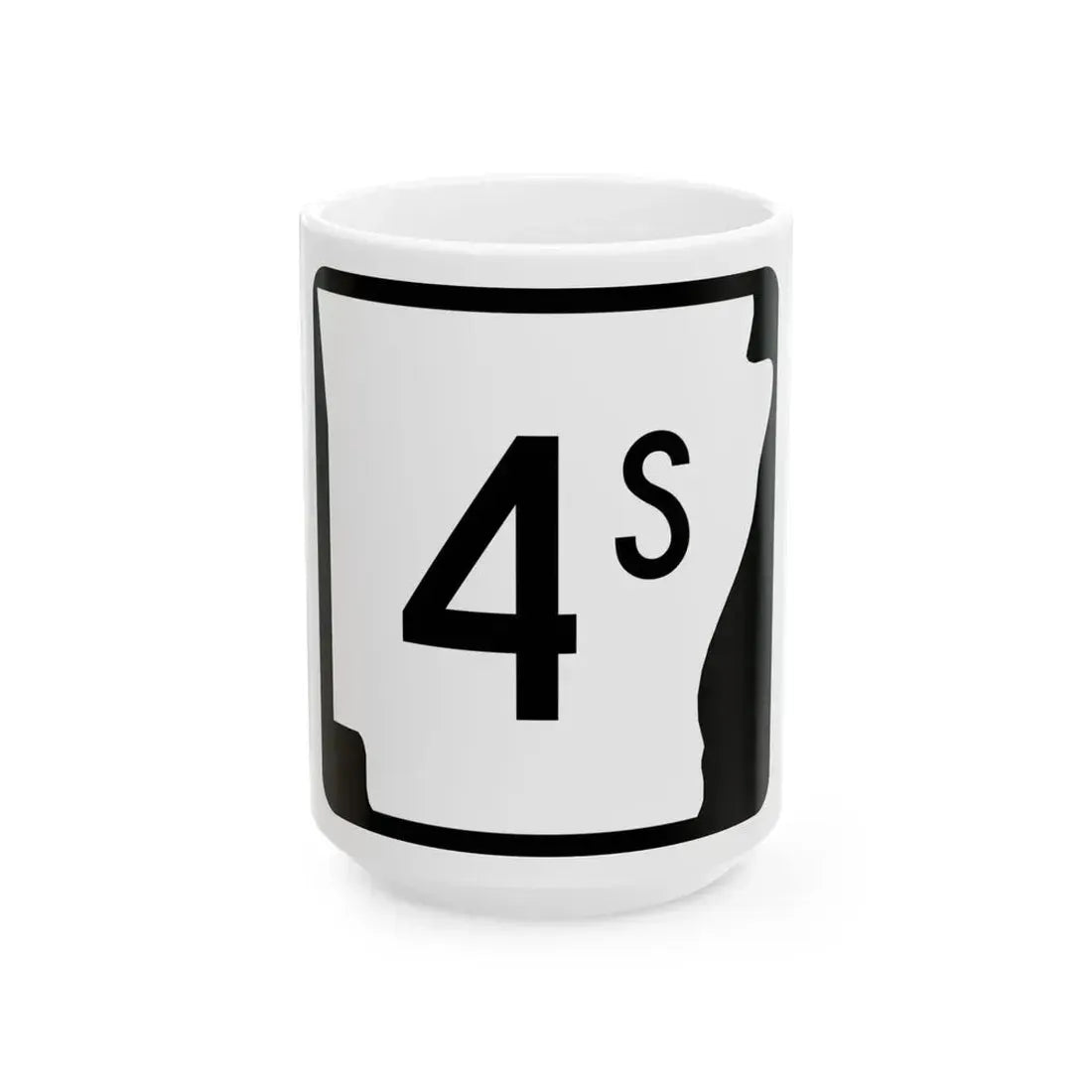 Arkansas 4S (Arkansas) (Road Sign) White Coffee Mug - Go Mug Yourself