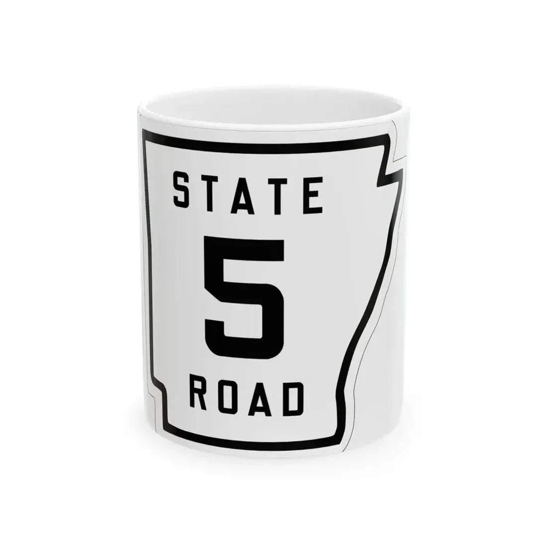 Arkansas 5 1926 (Arkansas) (Road Sign) White Coffee Mug 11oz - Go Mug Yourself