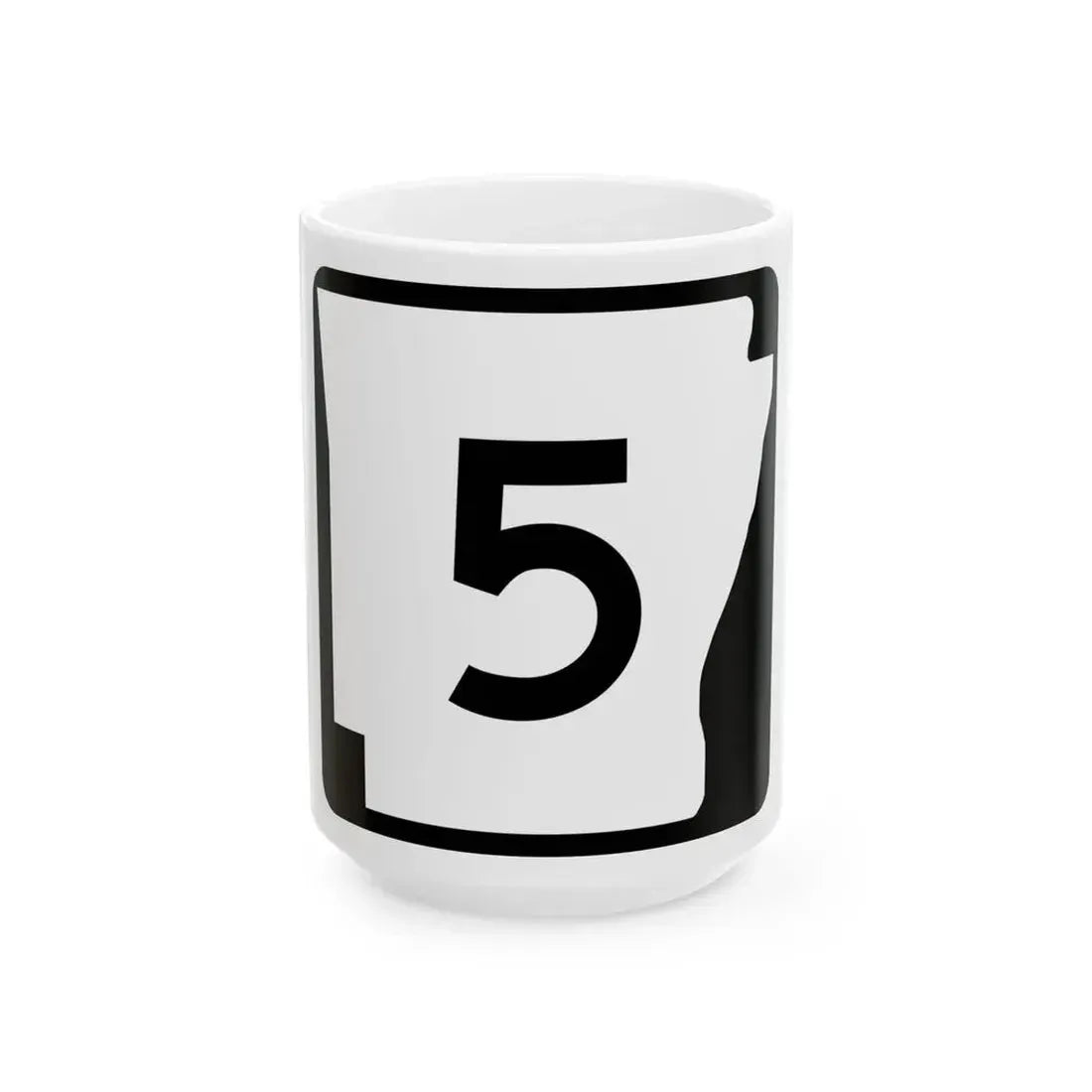 Arkansas 5 (Arkansas) (Road Sign) White Coffee Mug - Go Mug Yourself