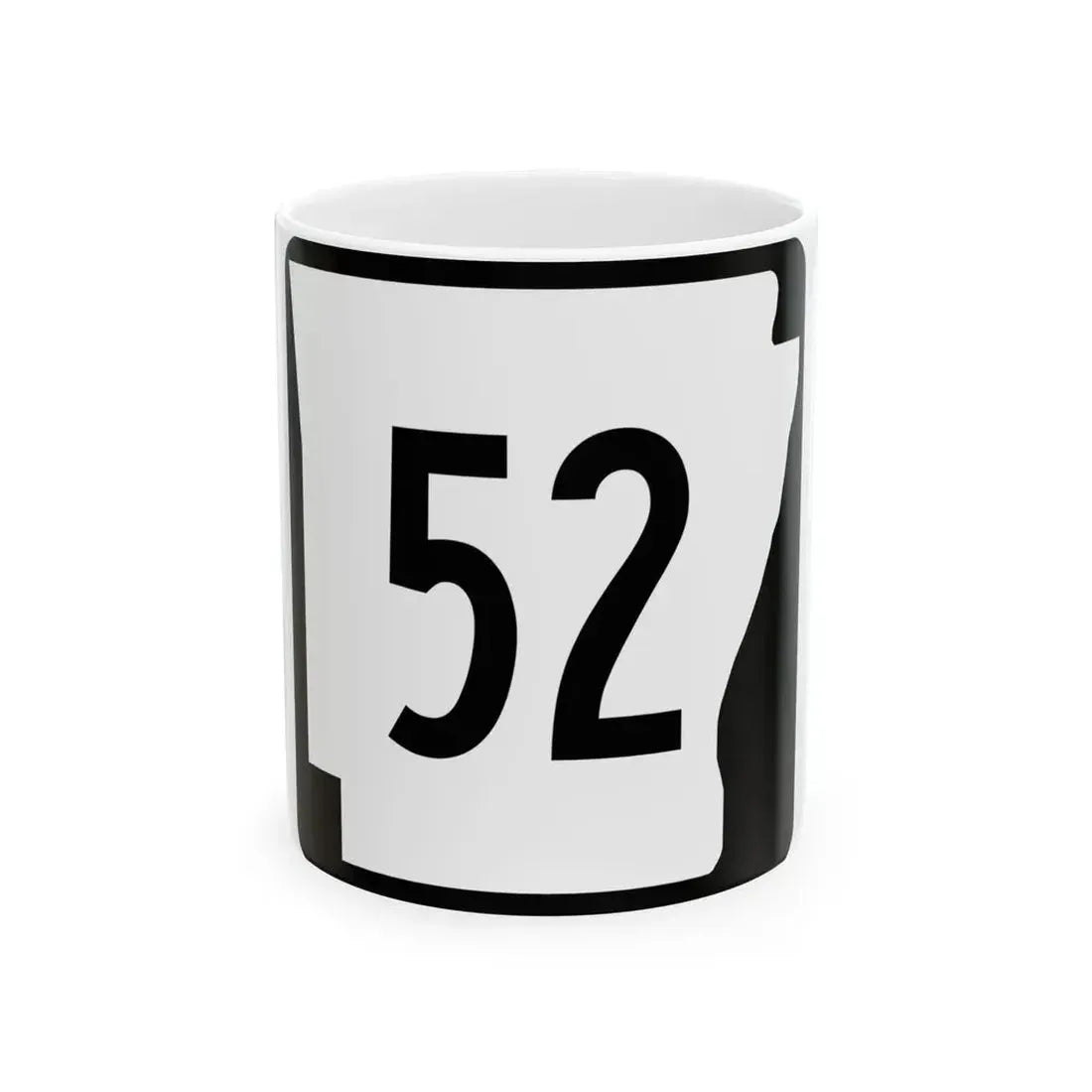 Arkansas 52 (Arkansas) (Road Sign) White Coffee Mug 11oz - Go Mug Yourself