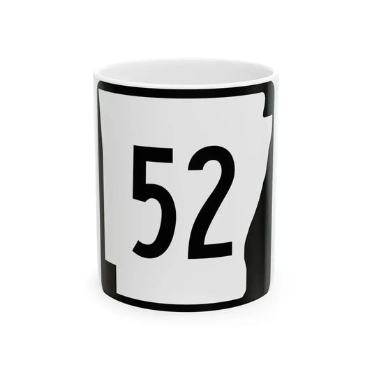Arkansas 52 (Arkansas) (Road Sign) White Coffee Mug 11oz - Go Mug Yourself