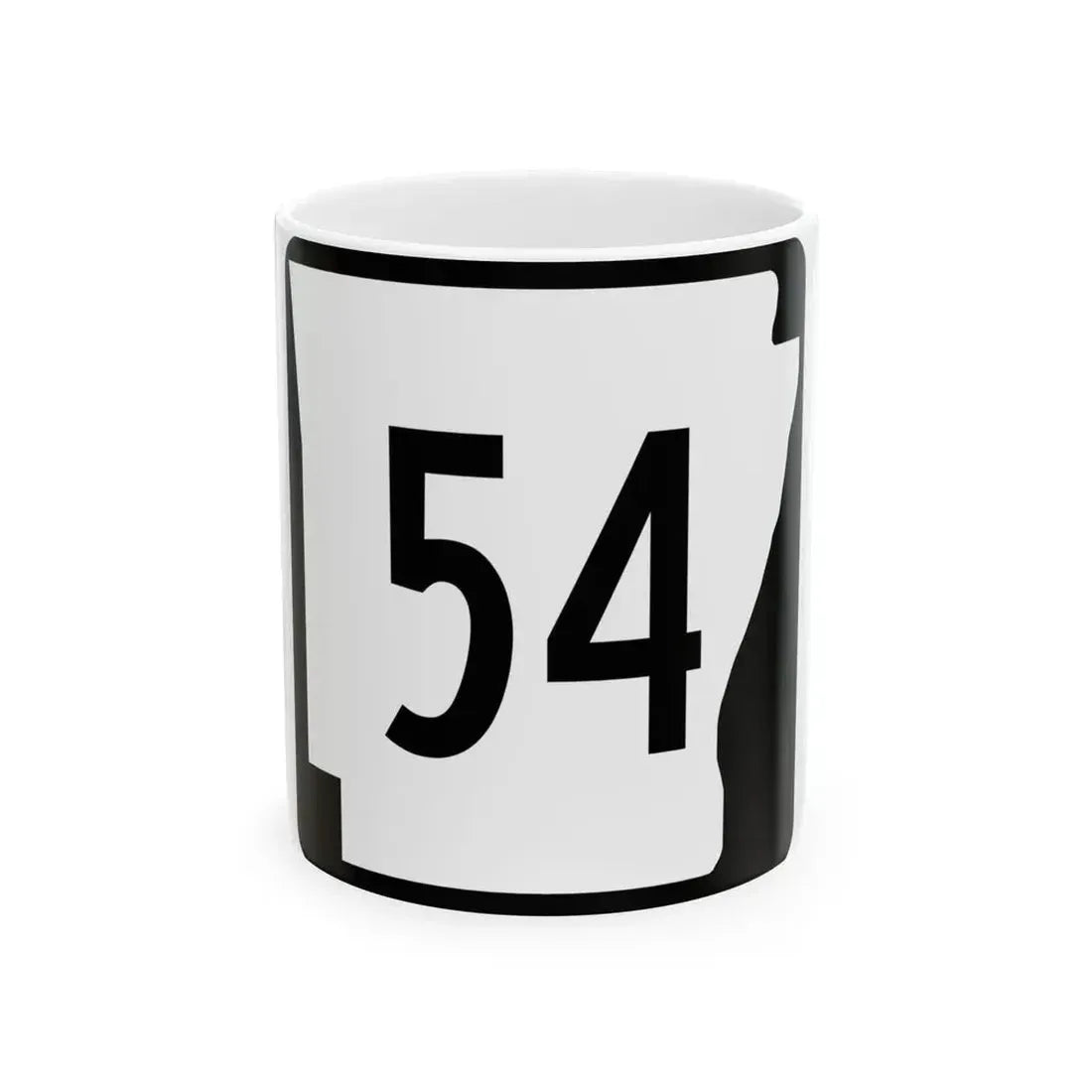 Arkansas 54 (Arkansas) (Road Sign) White Coffee Mug 11oz - Go Mug Yourself