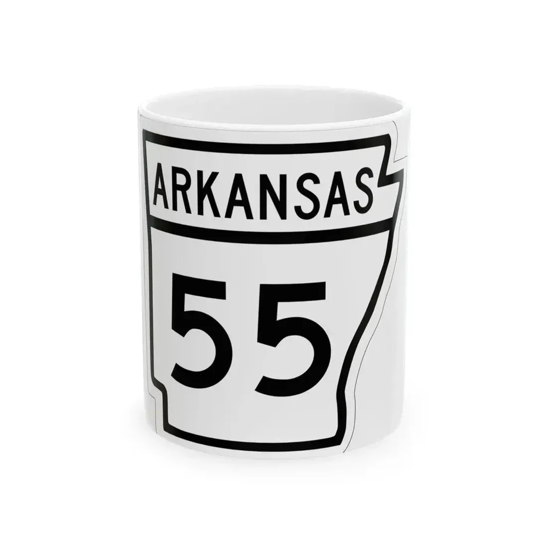 Arkansas 55 1948 (Arkansas) (Road Sign) White Coffee Mug - Go Mug Yourself