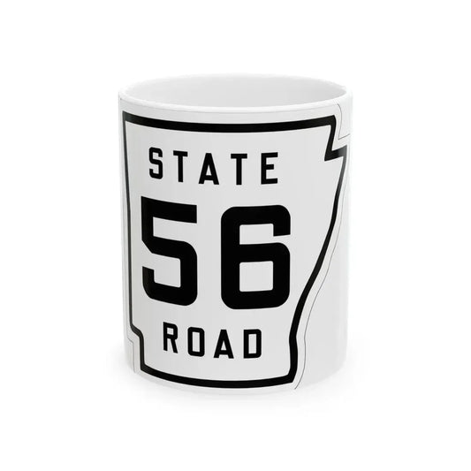 Arkansas 56 1926 (Arkansas) (Road Sign) White Coffee Mug 11oz - Go Mug Yourself