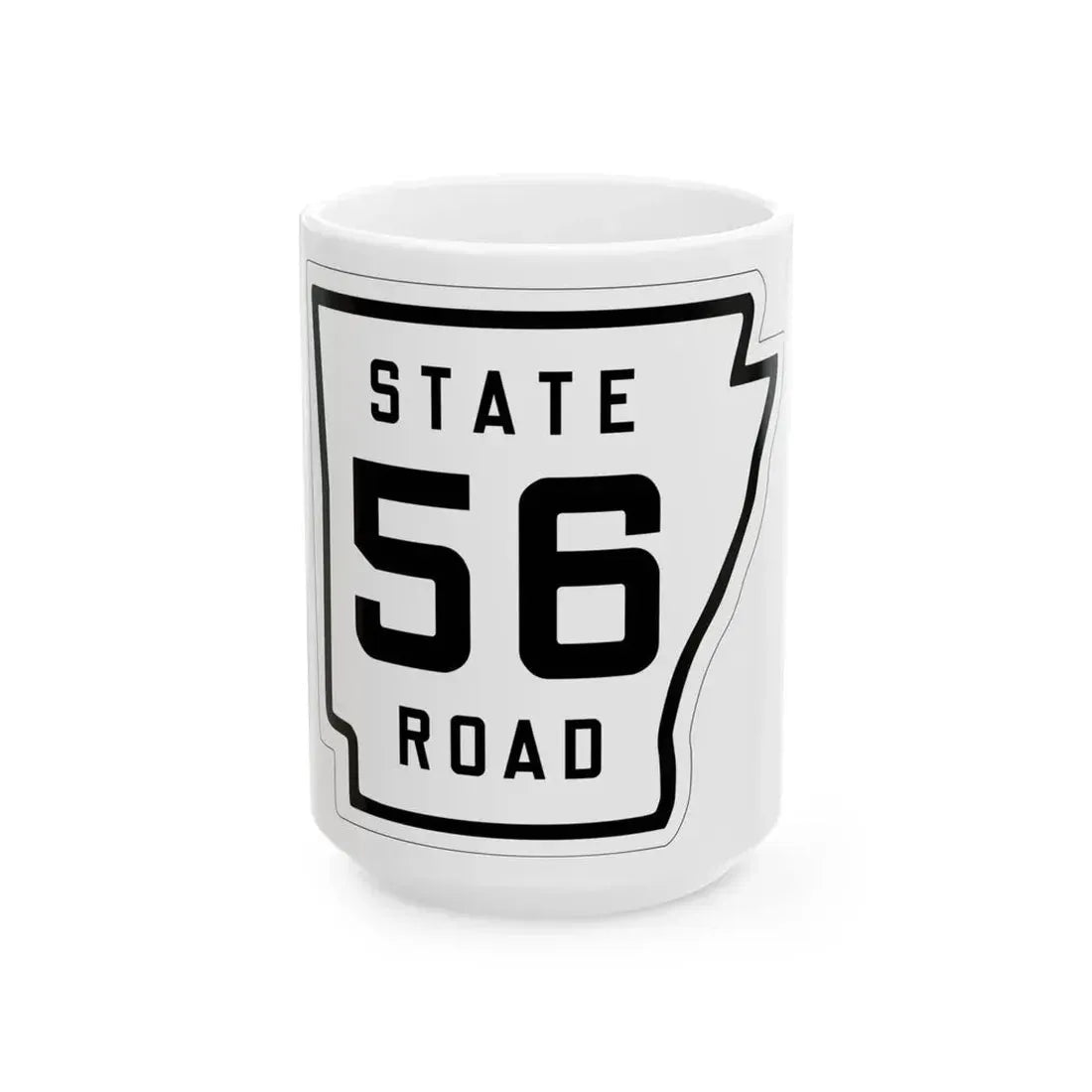 Arkansas 56 1926 (Arkansas) (Road Sign) White Coffee Mug 15oz - Go Mug Yourself
