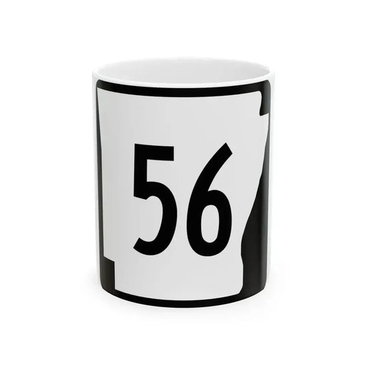 Arkansas 56 (Arkansas) (Road Sign) White Coffee Mug 11oz - Go Mug Yourself