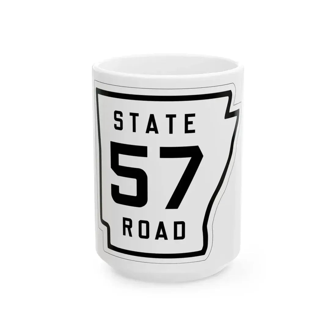 Arkansas 57 1926 (Arkansas) (Road Sign) White Coffee Mug 15oz - Go Mug Yourself