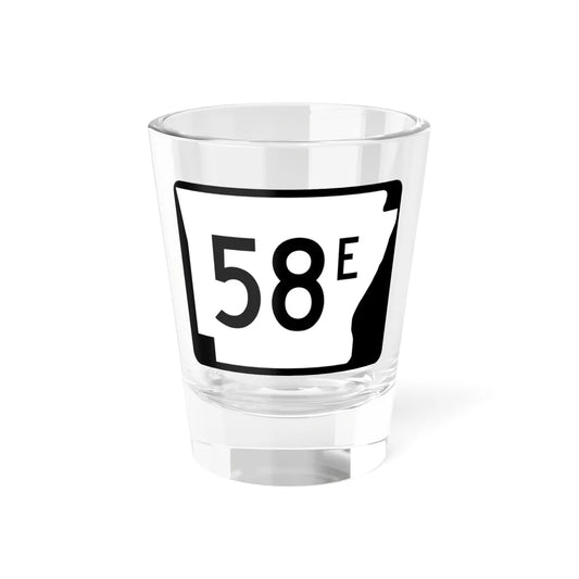 Arkansas 58E (Arkansas) (Road Sign) Shot Glass 1.5oz 1.5oz - Go Mug Yourself