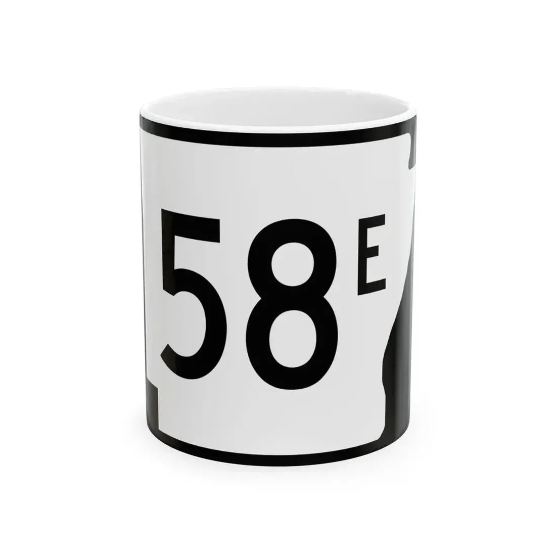Arkansas 58E (Arkansas) (Road Sign) White Coffee Mug 11oz - Go Mug Yourself