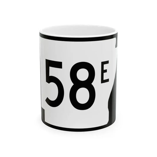 Arkansas 58E (Arkansas) (Road Sign) White Coffee Mug 11oz - Go Mug Yourself