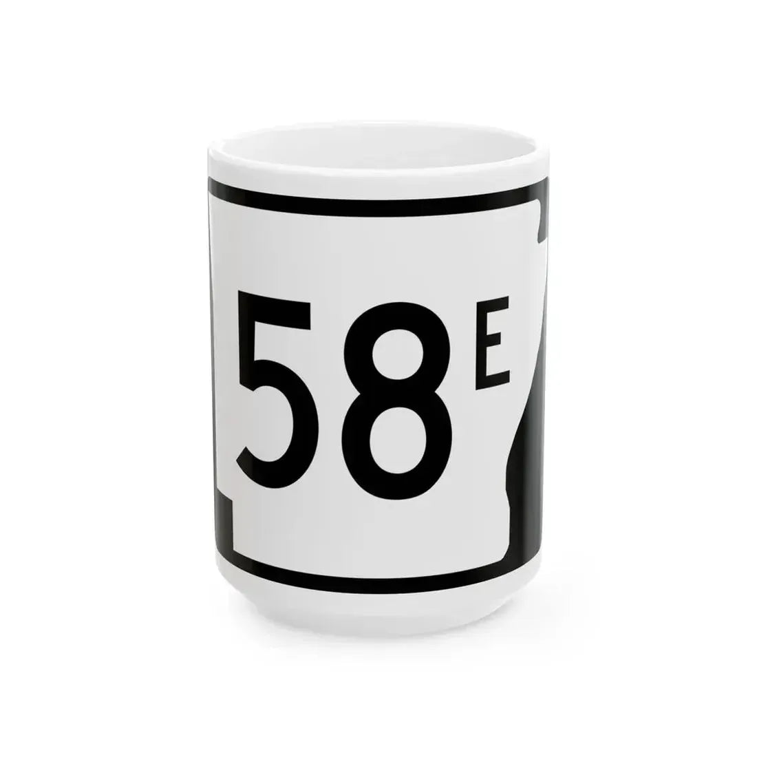 Arkansas 58E (Arkansas) (Road Sign) White Coffee Mug - Go Mug Yourself