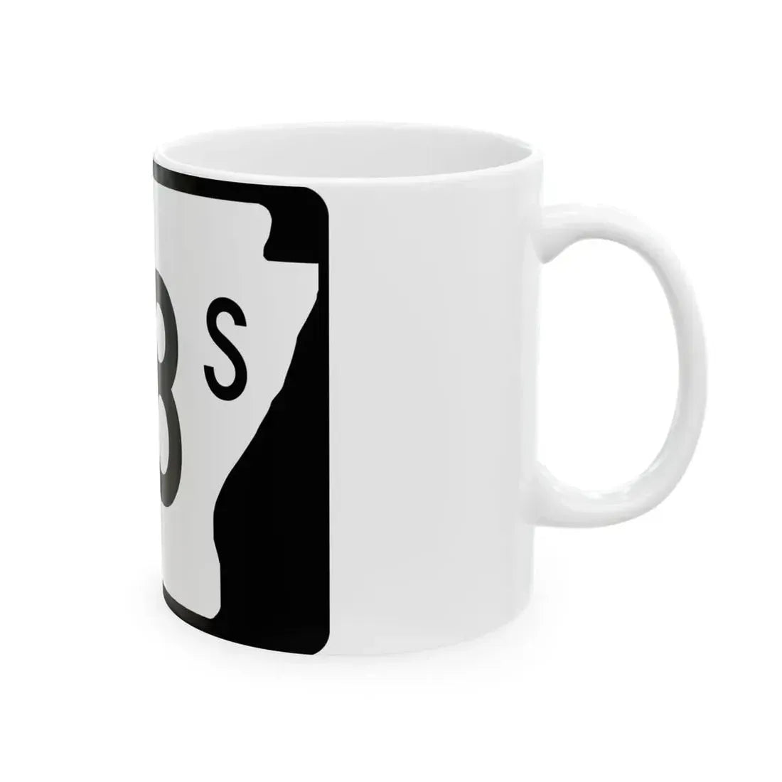 Arkansas 58S (Arkansas) (Road Sign) White Coffee Mug - Go Mug Yourself