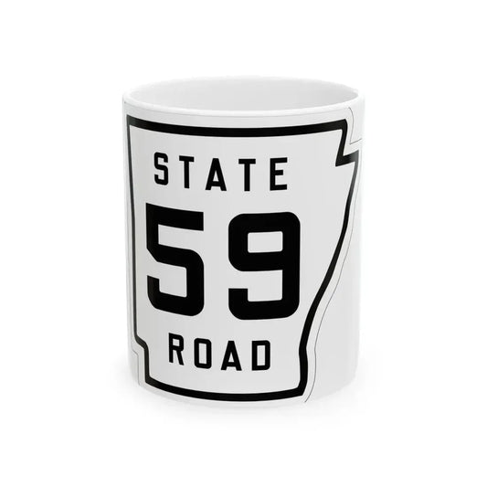 Arkansas 59 1926 (Arkansas) (Road Sign) White Coffee Mug 11oz - Go Mug Yourself