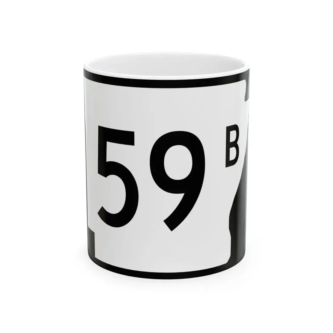 Arkansas 59B (Arkansas) (Road Sign) White Coffee Mug 11oz - Go Mug Yourself