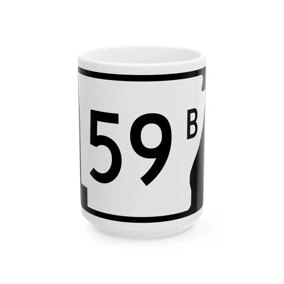 Arkansas 59B (Arkansas) (Road Sign) White Coffee Mug 15oz - Go Mug Yourself