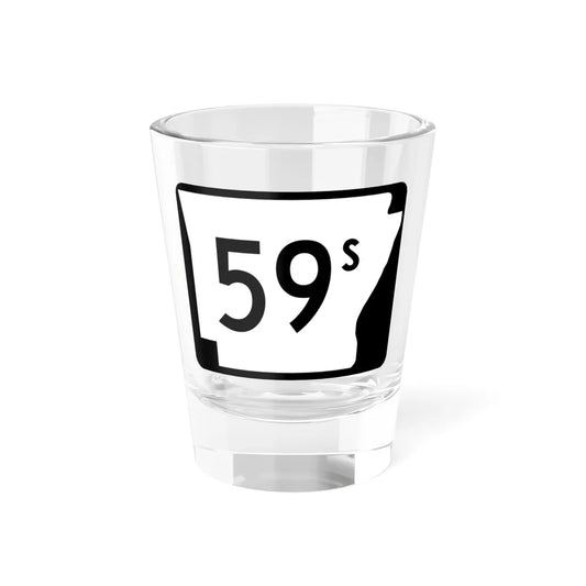 Arkansas 59S (Arkansas) (Road Sign) Shot Glass 1.5oz 1.5oz - Go Mug Yourself
