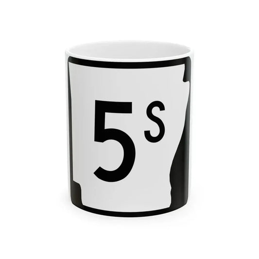 Arkansas 5S (Arkansas) (Road Sign) White Coffee Mug 11oz - Go Mug Yourself