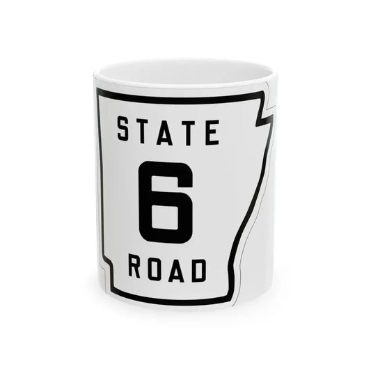 Arkansas 6 1926 (Arkansas) (Road Sign) White Coffee Mug 11oz - Go Mug Yourself