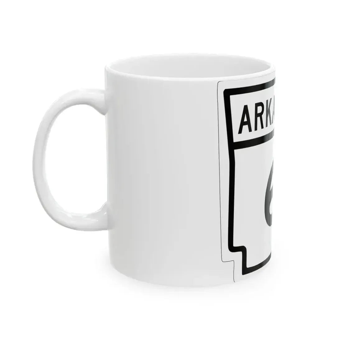 Arkansas 6 1948 (Arkansas) (Road Sign) White Coffee Mug - Go Mug Yourself