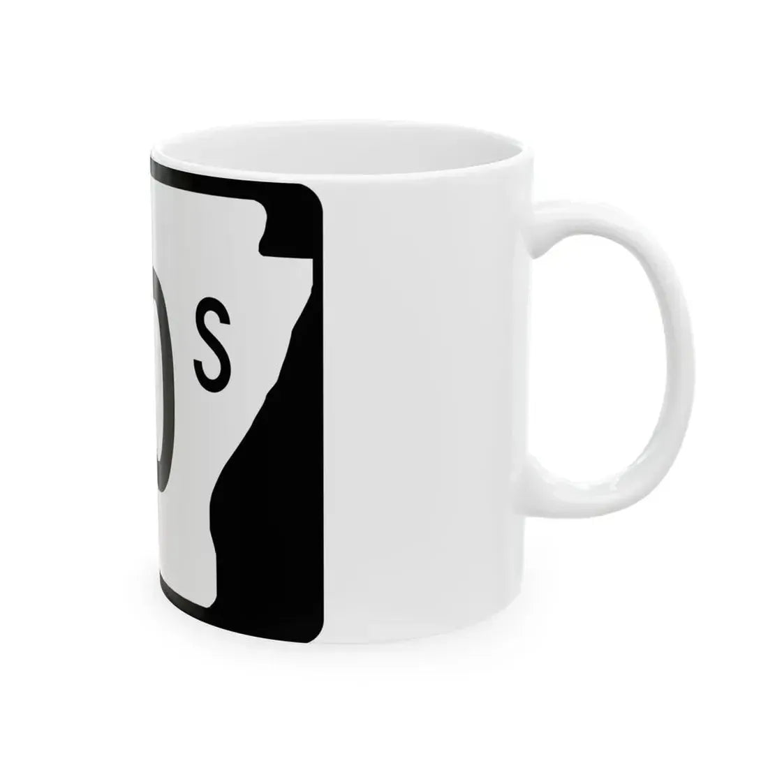 Arkansas 60S (Arkansas) (Road Sign) White Coffee Mug - Go Mug Yourself
