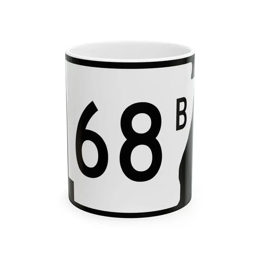 Arkansas 68B (Arkansas) (Road Sign) White Coffee Mug 11oz - Go Mug Yourself