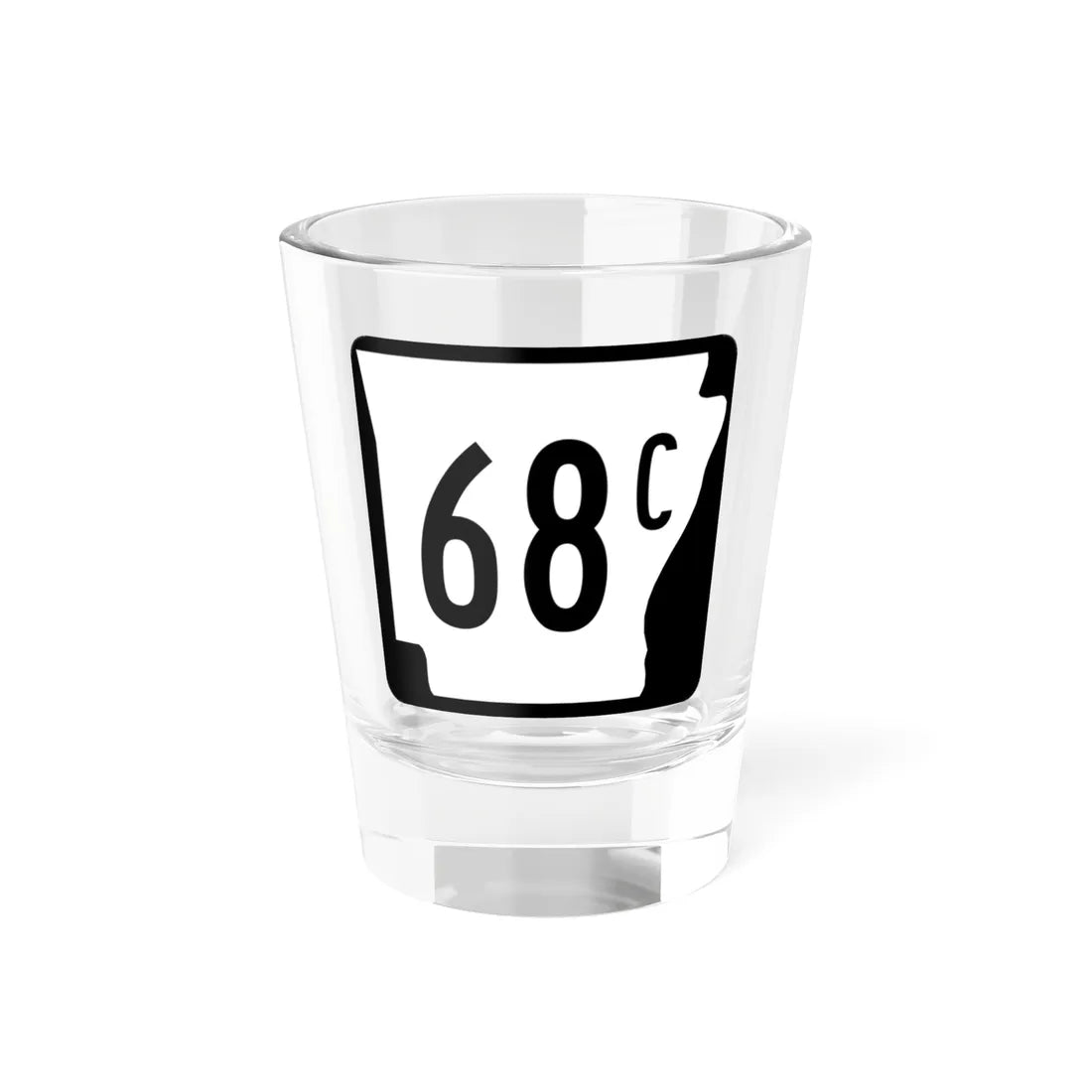Arkansas 68C (Arkansas) (Road Sign) Shot Glass 1.5oz 1.5oz - Go Mug Yourself