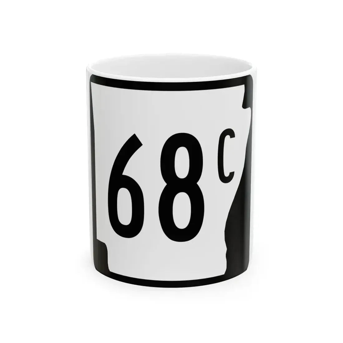 Arkansas 68C (Arkansas) (Road Sign) White Coffee Mug 11oz - Go Mug Yourself