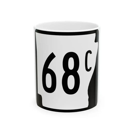 Arkansas 68C (Arkansas) (Road Sign) White Coffee Mug 11oz - Go Mug Yourself