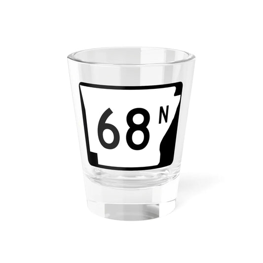 Arkansas 68N (Arkansas) (Road Sign) Shot Glass 1.5oz 1.5oz - Go Mug Yourself