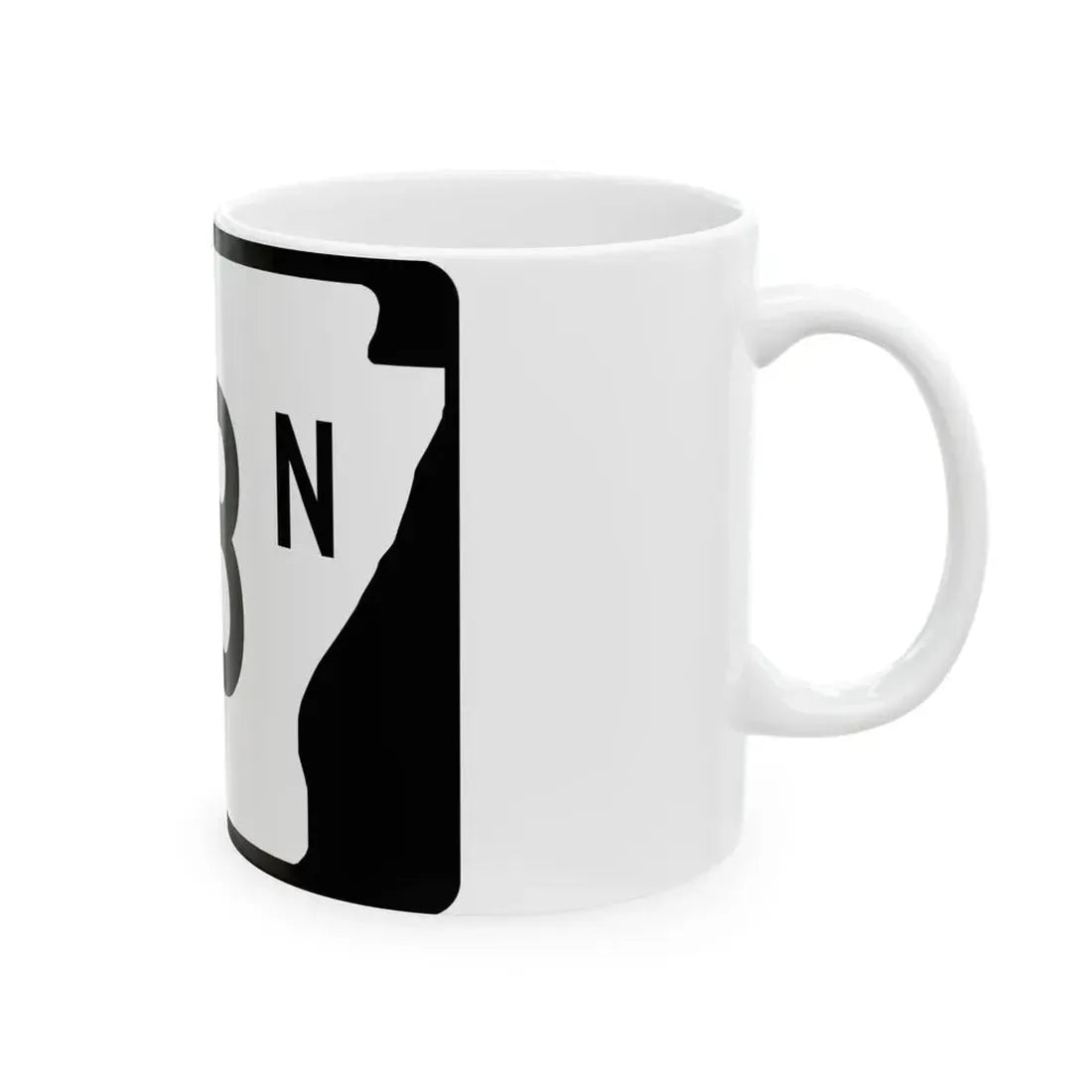Arkansas 68N (Arkansas) (Road Sign) White Coffee Mug - Go Mug Yourself