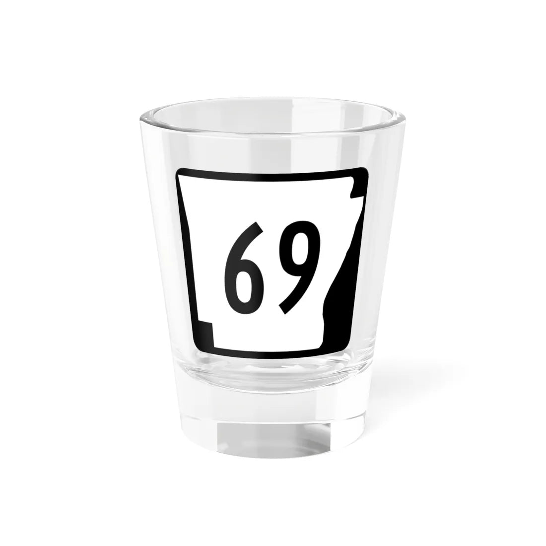 Arkansas 69 (Arkansas) (Road Sign) Shot Glass 1.5oz 1.5oz - Go Mug Yourself