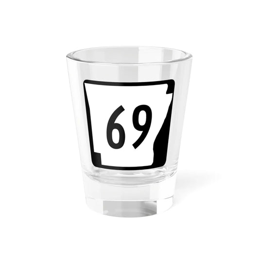 Arkansas 69 (Arkansas) (Road Sign) Shot Glass 1.5oz 1.5oz - Go Mug Yourself