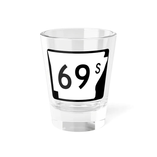 Arkansas 69S (Arkansas) (Road Sign) Shot Glass 1.5oz 1.5oz - Go Mug Yourself