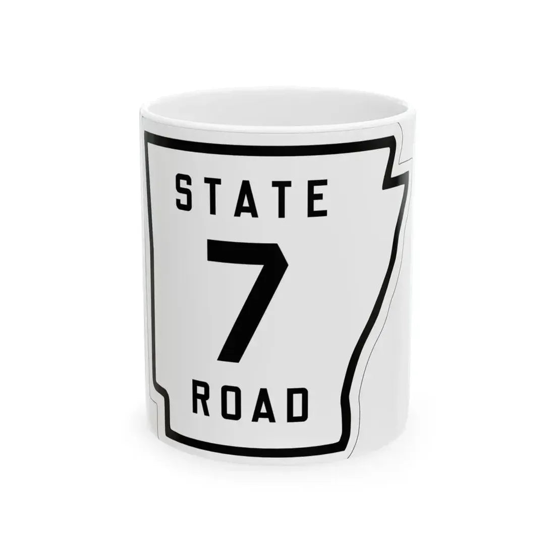 Arkansas 7 1926 (Arkansas) (Road Sign) White Coffee Mug 11oz - Go Mug Yourself