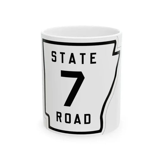 Arkansas 7 1926 (Arkansas) (Road Sign) White Coffee Mug 11oz - Go Mug Yourself