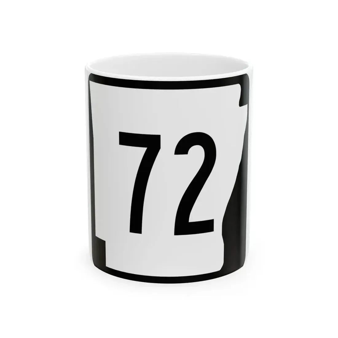 Arkansas 72 (Arkansas) (Road Sign) White Coffee Mug 11oz - Go Mug Yourself