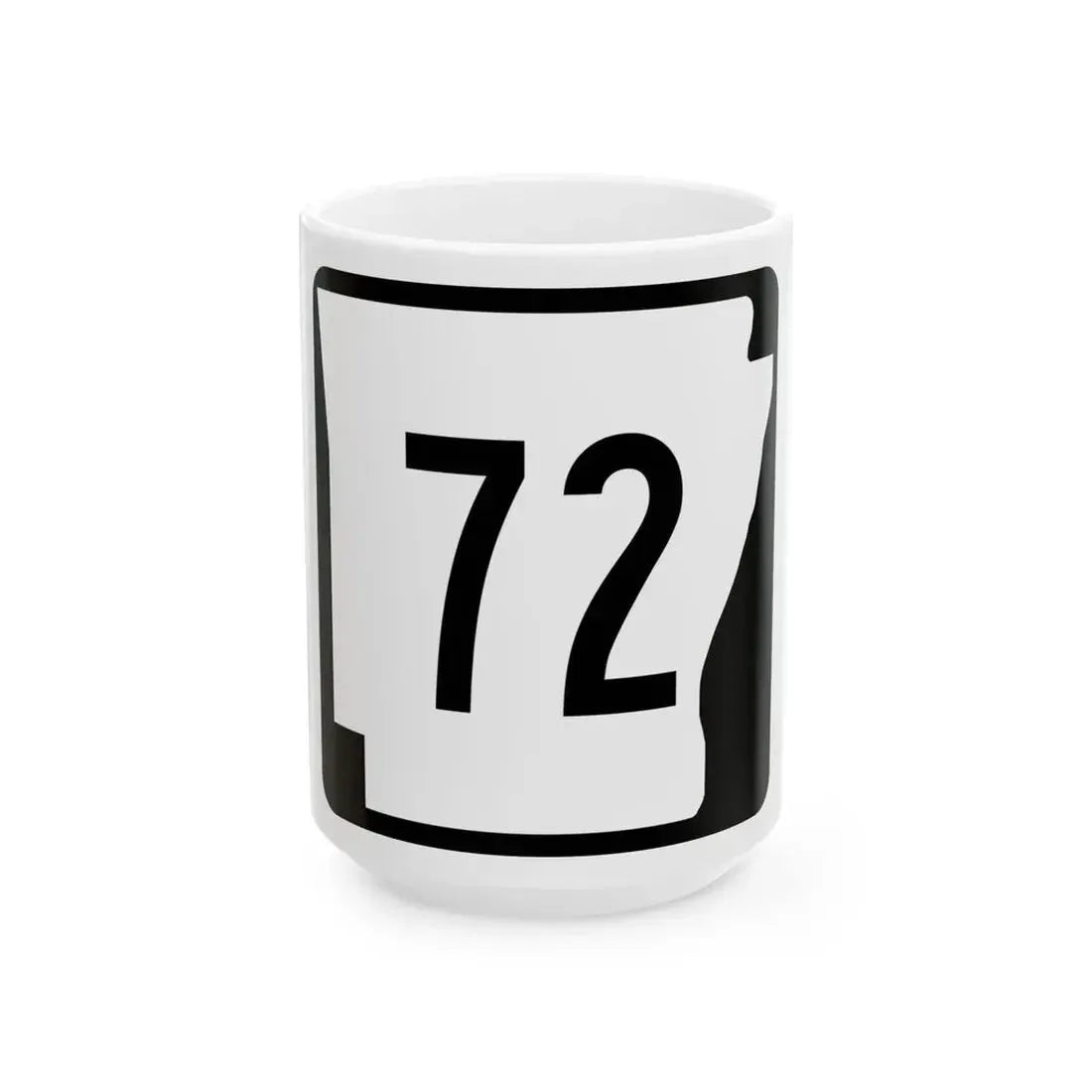 Arkansas 72 (Arkansas) (Road Sign) White Coffee Mug 15oz - Go Mug Yourself