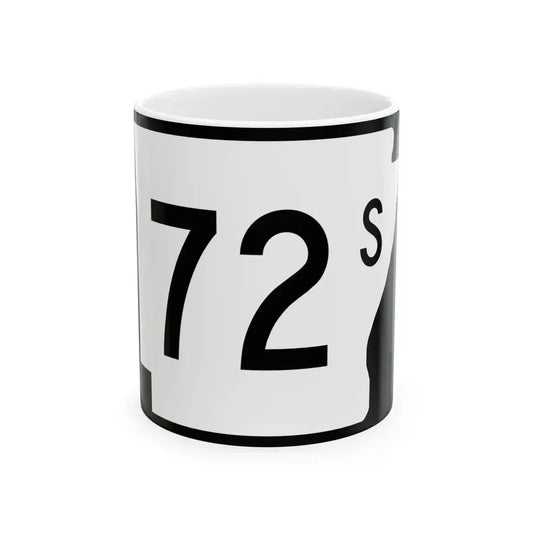 Arkansas 72S (Arkansas) (Road Sign) White Coffee Mug 11oz - Go Mug Yourself