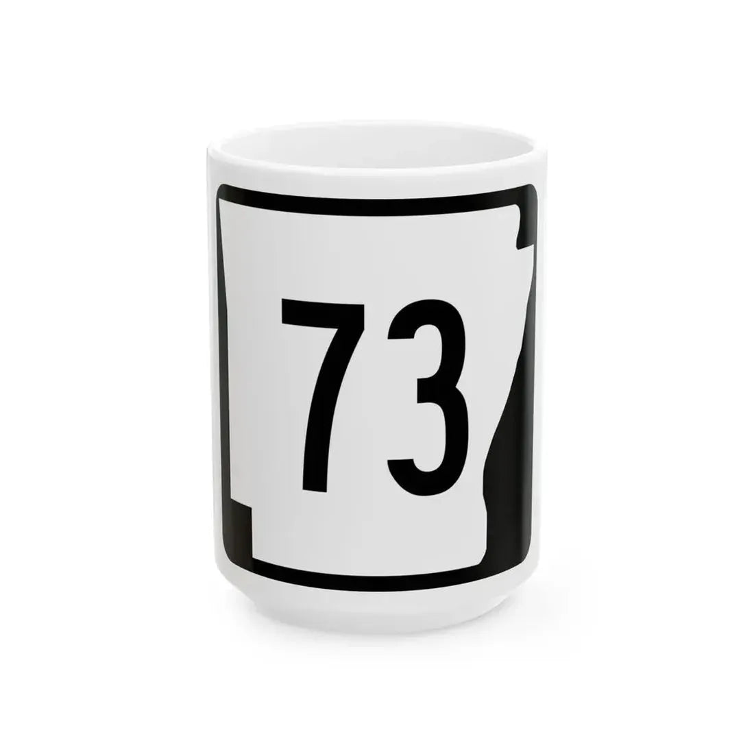 Arkansas 73 (Arkansas) (Road Sign) White Coffee Mug 15oz - Go Mug Yourself