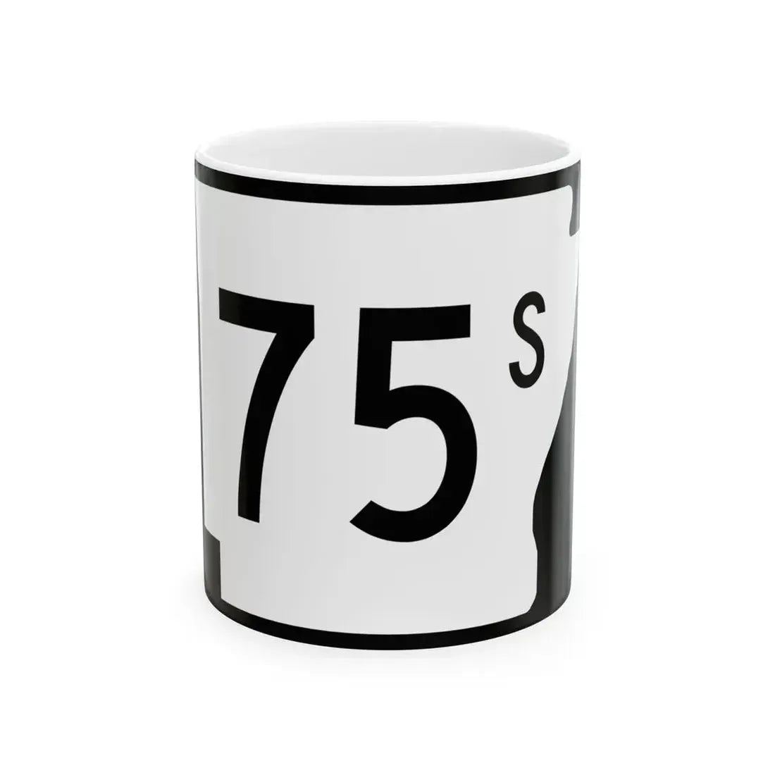 Arkansas 75S (Arkansas) (Road Sign) White Coffee Mug 11oz - Go Mug Yourself