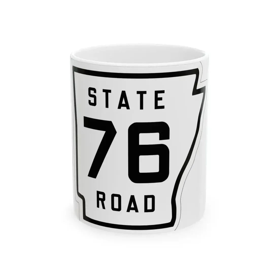 Arkansas 76 1926 (Arkansas) (Road Sign) White Coffee Mug 11oz - Go Mug Yourself