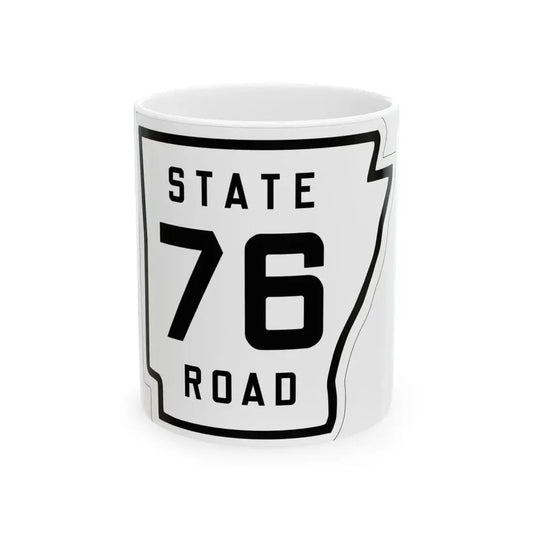 Arkansas 76 1926 (Arkansas) (Road Sign) White Coffee Mug 11oz - Go Mug Yourself