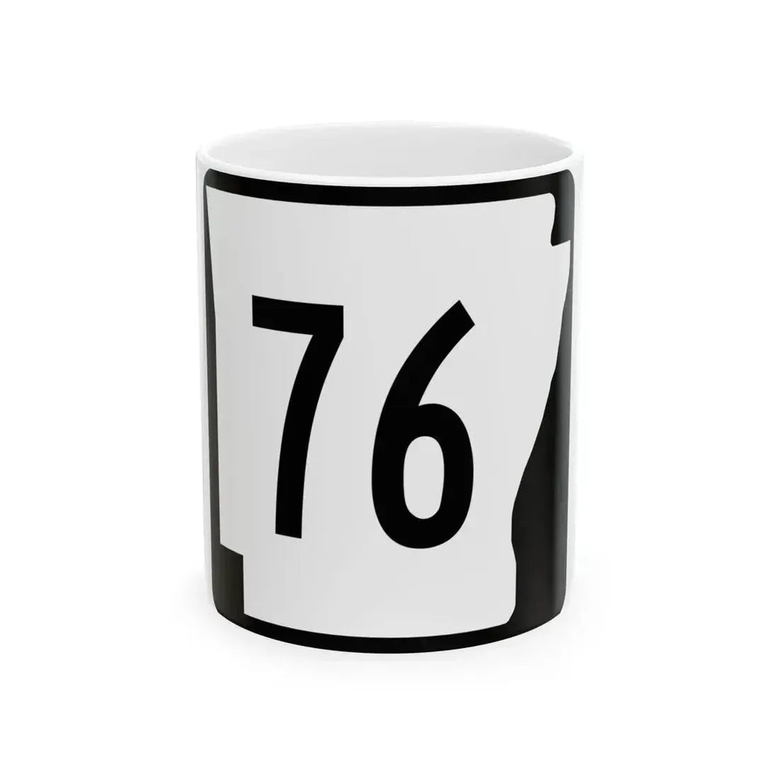 Arkansas 76 (Arkansas) (Road Sign) White Coffee Mug 11oz - Go Mug Yourself