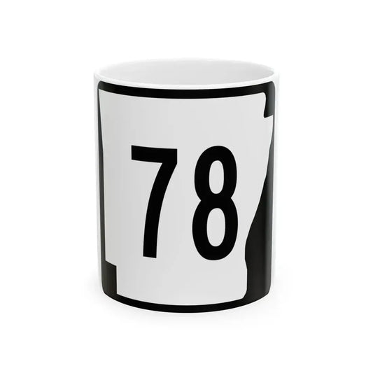 Arkansas 78 (Arkansas) (Road Sign) White Coffee Mug 11oz - Go Mug Yourself