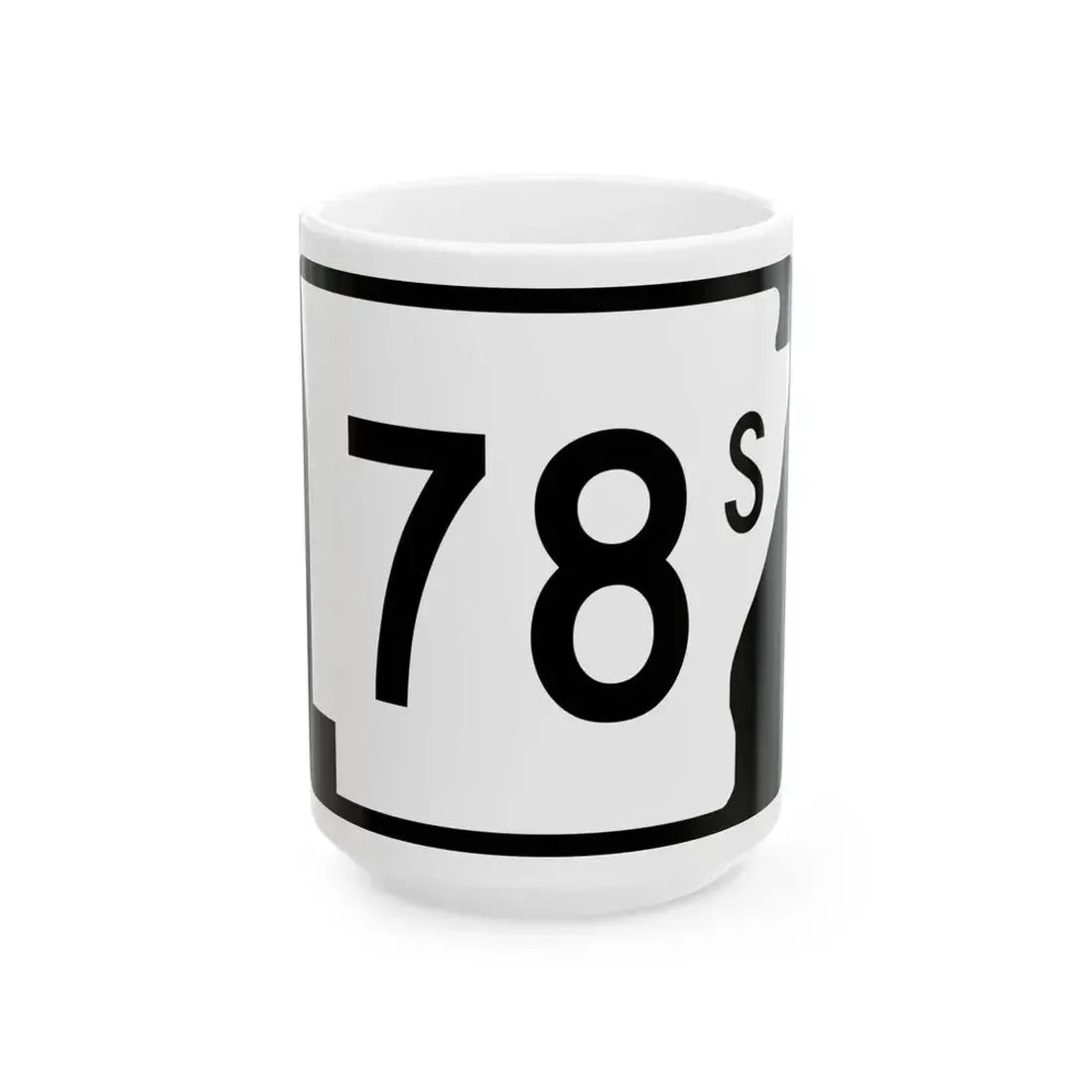 Arkansas 78S (Arkansas) (Road Sign) White Coffee Mug 15oz - Go Mug Yourself