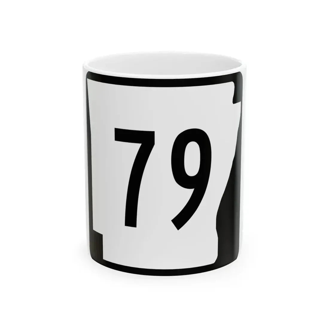 Arkansas 79 (Arkansas) (Road Sign) White Coffee Mug 11oz - Go Mug Yourself